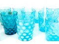 Blue Coin Spot Glass Tumblers