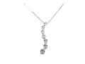 14k White Gold Diamond Pendant Necklace