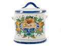 Italian Majolica Ceramic Pasta Canister