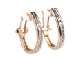14k Yellow Gold Moissanite J-Curve Hoop Earrings