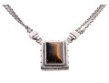 Lisa Jenks Sterling Silver Tigers Eye Necklace