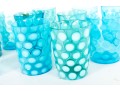 Blue Coin Spot Glass Tumblers