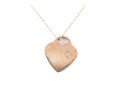 10k Yellow Gold Diamond Heart Pendant Necklace