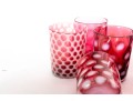 Cranberry Coin Spot Glass Tumblers