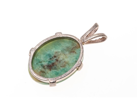 Sterling Silver And Dragon Blood Stone Pendant