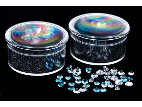 Loose Stones: 50 White, Blue And Mystic Topaz, 17.7 TCW