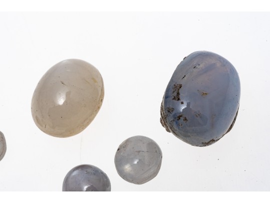 Loose Stones: Nine Sapphires, White To Pale Blue, 28.33 TCW