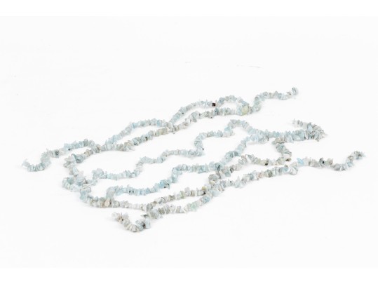 0.35 Lbs. Aquamarine Tumbled Stone Beads