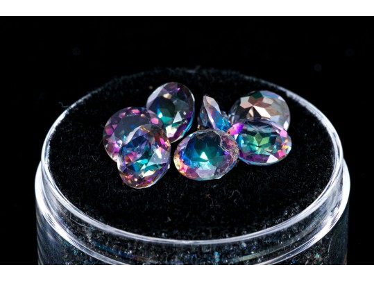 Loose Stones: 50 White, Blue And Mystic Topaz, 17.7 TCW