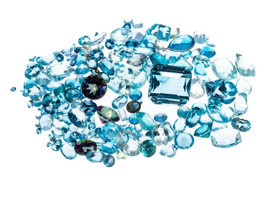Loose Stones: 200 Light To Dark Blue And Mystic Topaz, 93.4 TCW