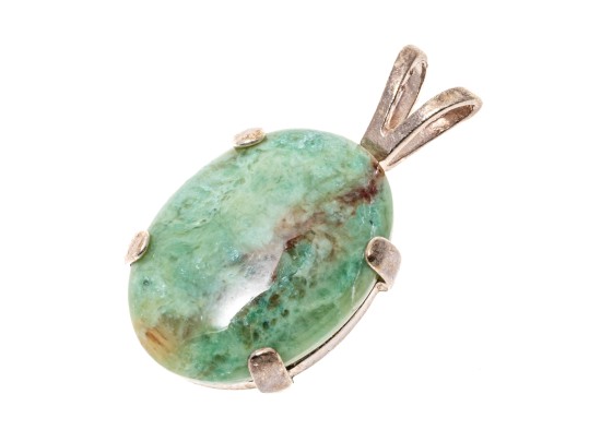 Sterling Silver And Dragon Blood Stone Pendant