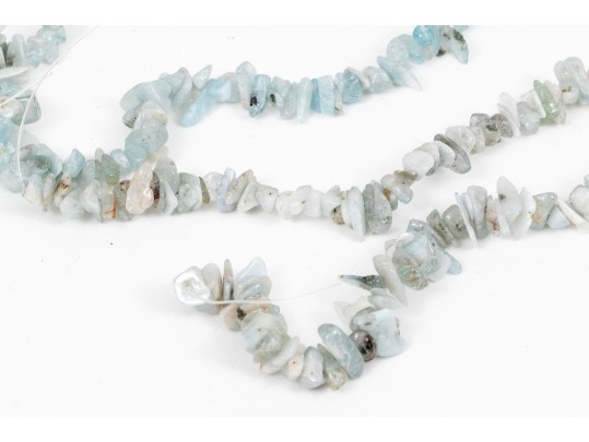 0.35 Lbs. Aquamarine Tumbled Stone Beads