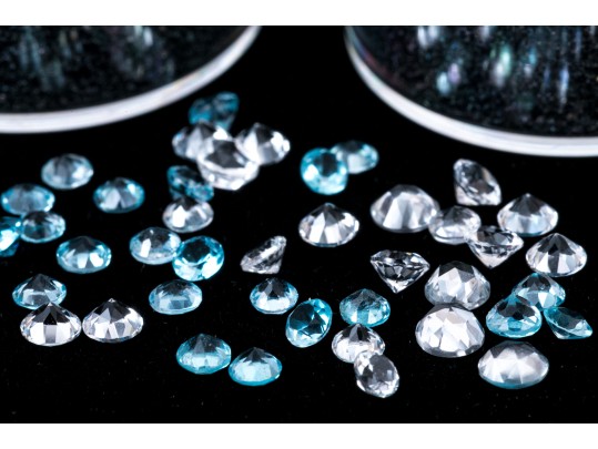 Loose Stones: 50 White, Blue And Mystic Topaz, 17.7 TCW