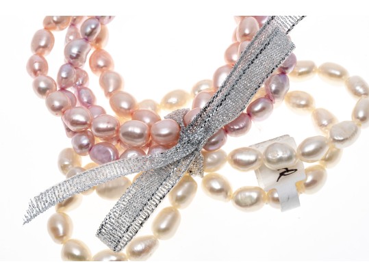 Siz Cultured Pearl Bracelets, White, Pink And Purple