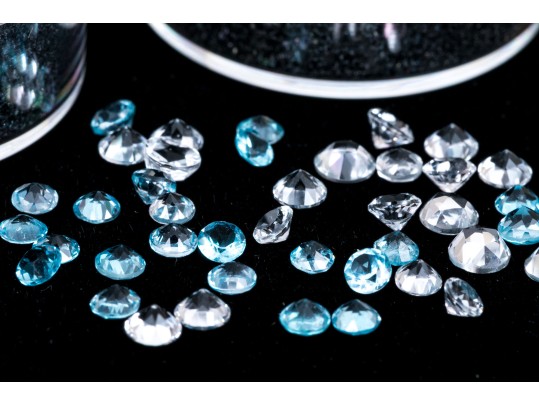 Loose Stones: 50 White, Blue And Mystic Topaz, 17.7 TCW