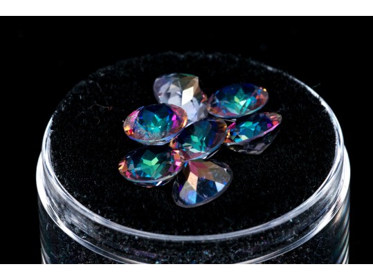 Loose Stones: 50 White, Blue And Mystic Topaz, 17.7 TCW