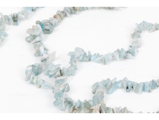 0.35 Lbs. Aquamarine Tumbled Stone Beads