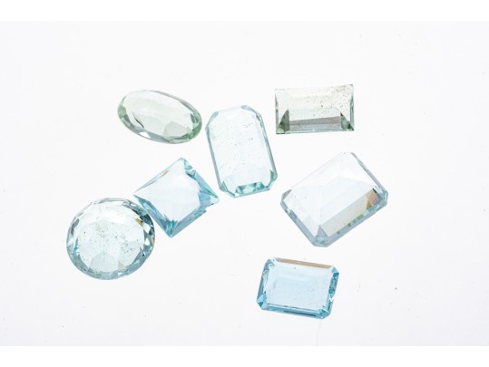 Loose Stones: 7 Light Blue Aquamarines, 14.9 TCW