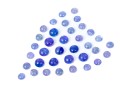 Loose Stones: 35 Round Cabochon Tanzanites, 15.68 TCW