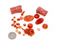 Loose Stones: 25 Coral Beads And Pieces, 203 TCW