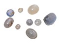 Loose Stones: Nine Sapphires, White To Pale Blue, 28.33 TCW
