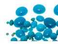 Loose Stones: 20 Cabochon Cut Dyed Blue Howlite Stones, 47.0 TCW