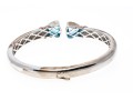 Polished Sterling Topaz Cuff Bracelet