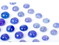 Loose Stones: 35 Round Cabochon Tanzanites, 15.68 TCW