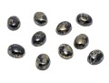 Loose Stones: Ten Oval Cabochon Cut Pyrite Stones, 45.2 TCW
