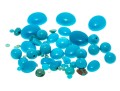 Loose Stones: 20 Cabochon Cut Dyed Blue Howlite Stones, 47.0 TCW