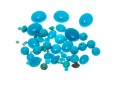 Loose Stones: 20 Cabochon Cut Dyed Blue Howlite Stones, 47.0 TCW