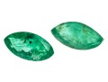Loose Stones: Two Medium Green, Marques Emeralds, 0.86 TCW