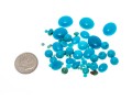 Loose Stones: 20 Cabochon Cut Dyed Blue Howlite Stones, 47.0 TCW
