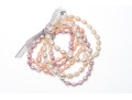 Siz Cultured Pearl Bracelets, White, Pink And Purple