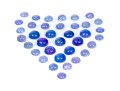 Loose Stones: 35 Round Cabochon Tanzanites, 15.68 TCW