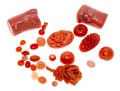 Loose Stones: 25 Coral Beads And Pieces, 203 TCW