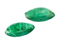 Loose Stones: Two Medium Green, Marques Emeralds, 0.86 TCW