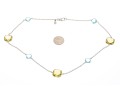 Stationed Peridot And Topaz Sterling Silver Necklace