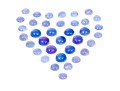 Loose Stones: 35 Round Cabochon Tanzanites, 15.68 TCW