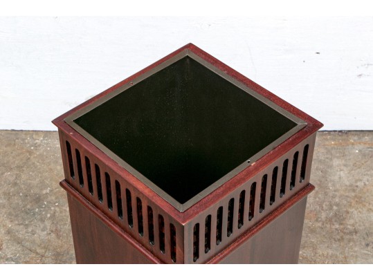 Vintage Wood And Metal Umbrella Stand