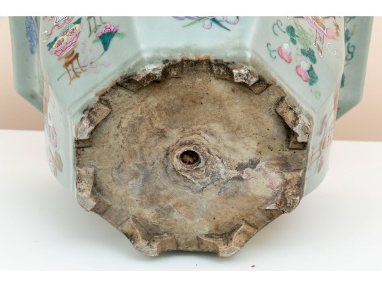 Chinese Decorated Celadon Jardiniere