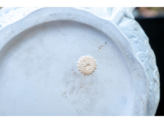 Collection Of 4 Antique, English Monochrome Glazed Parian Ware Ceramic Ewers