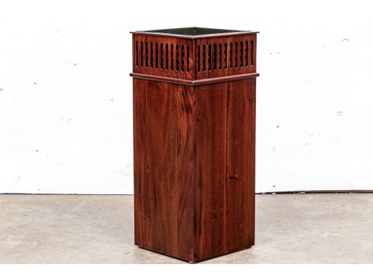 Vintage Wood And Metal Umbrella Stand