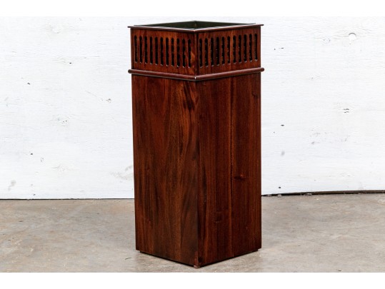 Vintage Wood And Metal Umbrella Stand