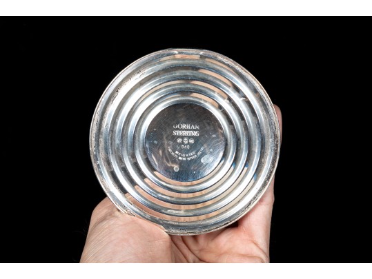 Collection Of Four Weighted Sterling Silver & Glass Hurricane Lamps