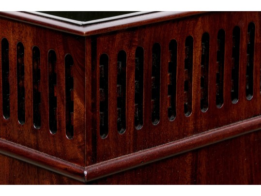 Vintage Wood And Metal Umbrella Stand