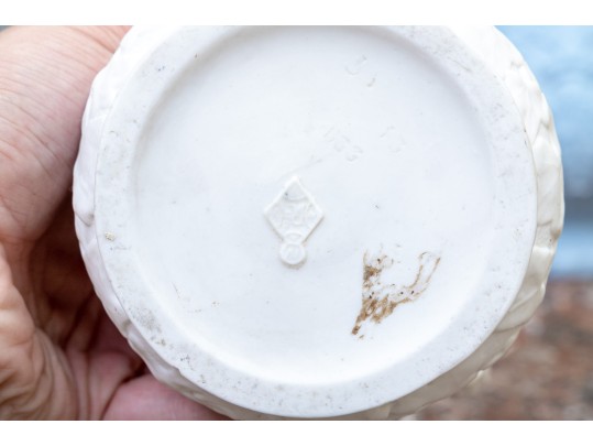 Collection Of 4 Antique, English Monochrome Glazed Parian Ware Ceramic Ewers