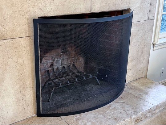 Vintage Demilune Shaped Fire Screen 