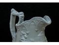 Collection Of 4 Antique, English Monochrome Glazed Parian Ware Ceramic Ewers