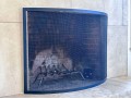 Vintage Demilune Shaped Fire Screen 